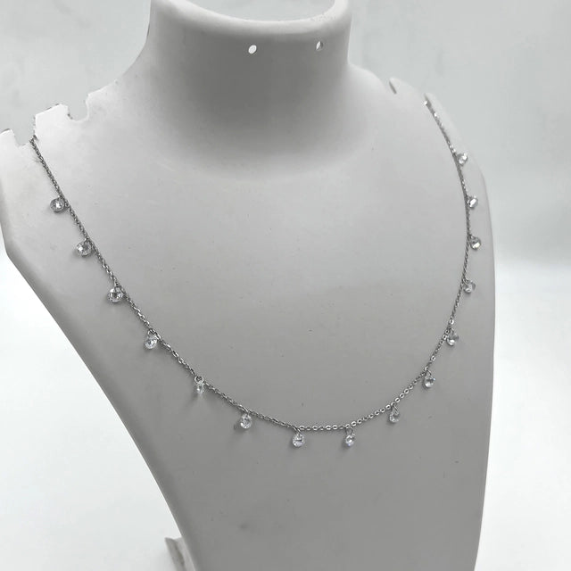 Silver Droplet Necklace