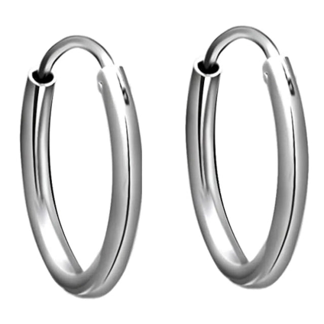 Silver Elegant Hoop Earrings