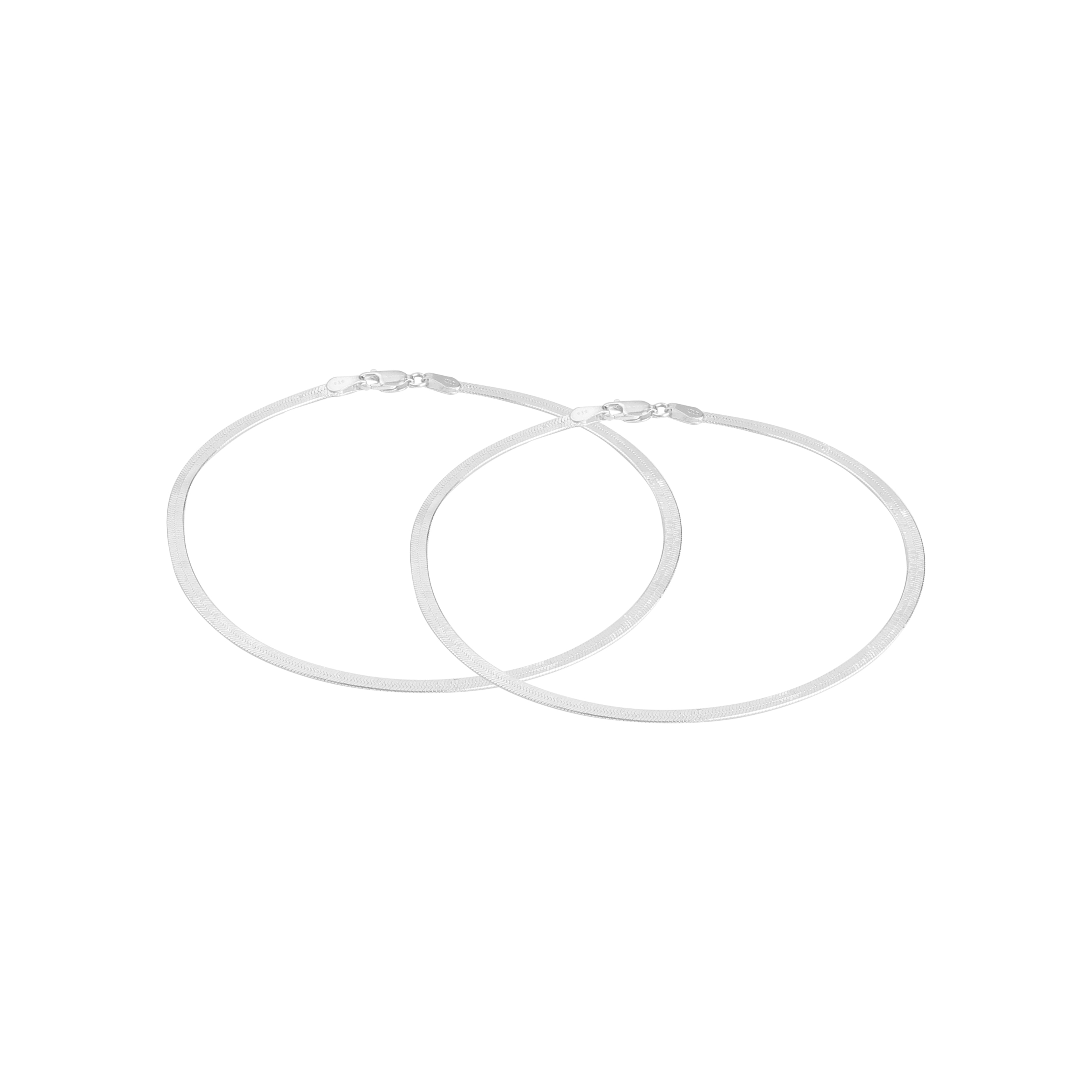 Flat Snake Chain Anklets