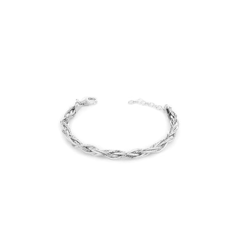 Diamond cutting rope italian bracelet