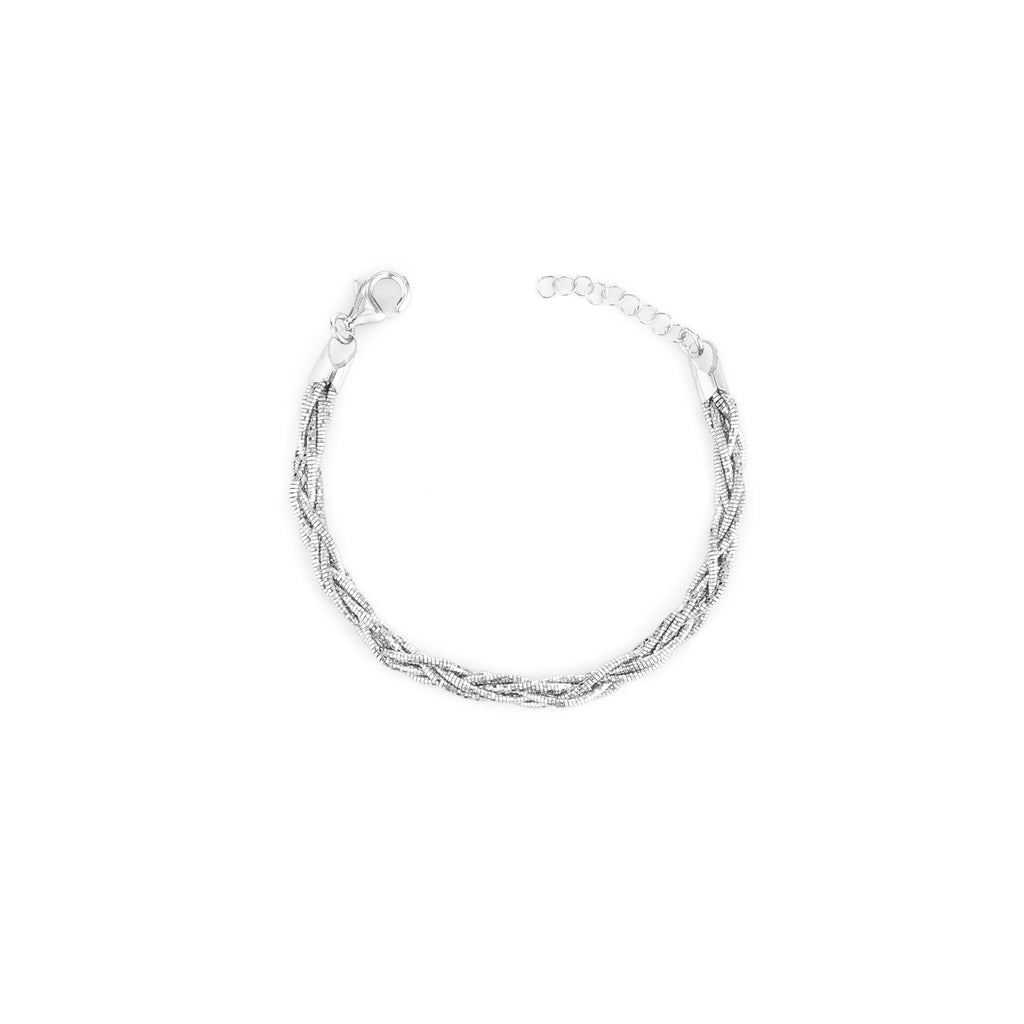 Diamond cutting rope italian bracelet