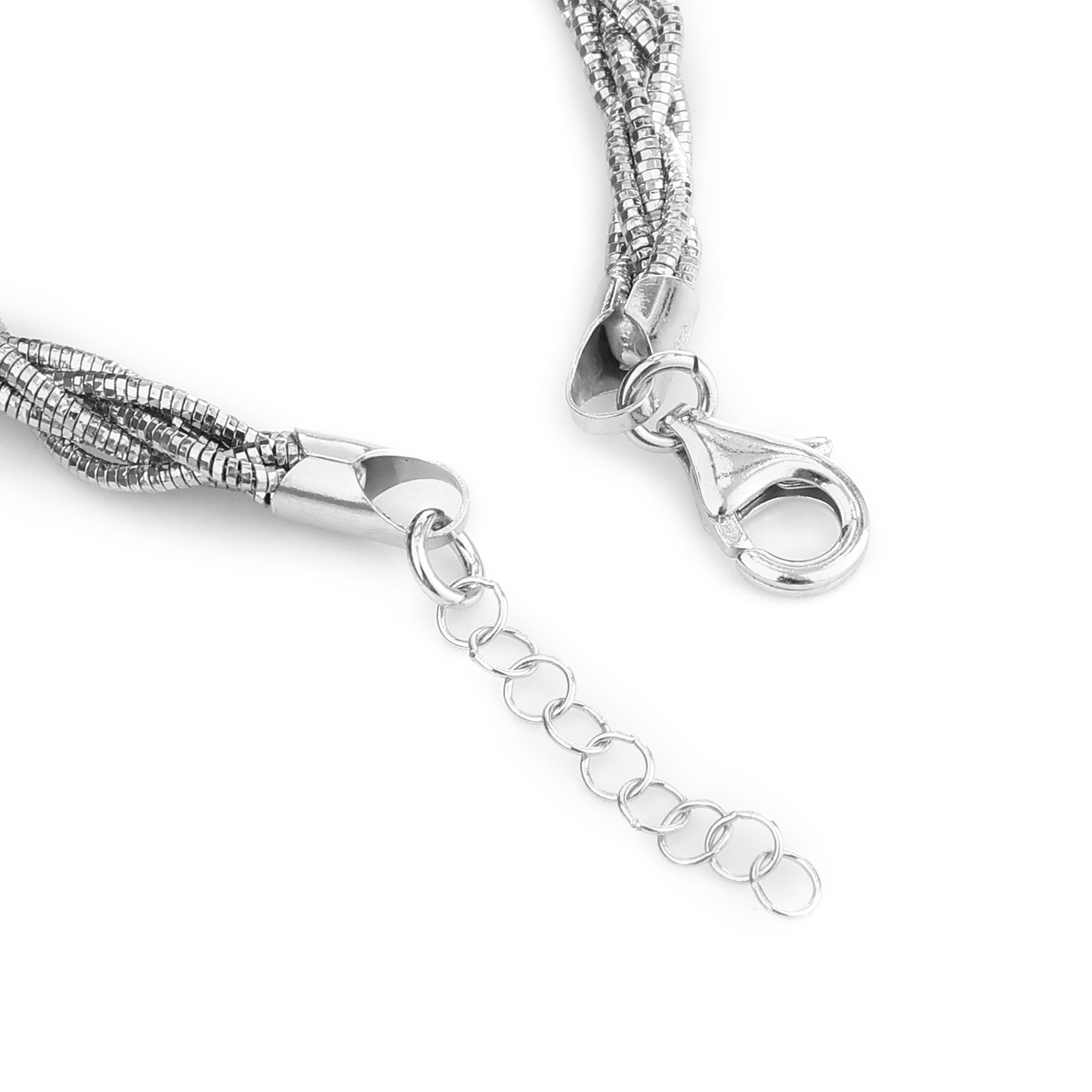 Diamond cutting rope italian bracelet