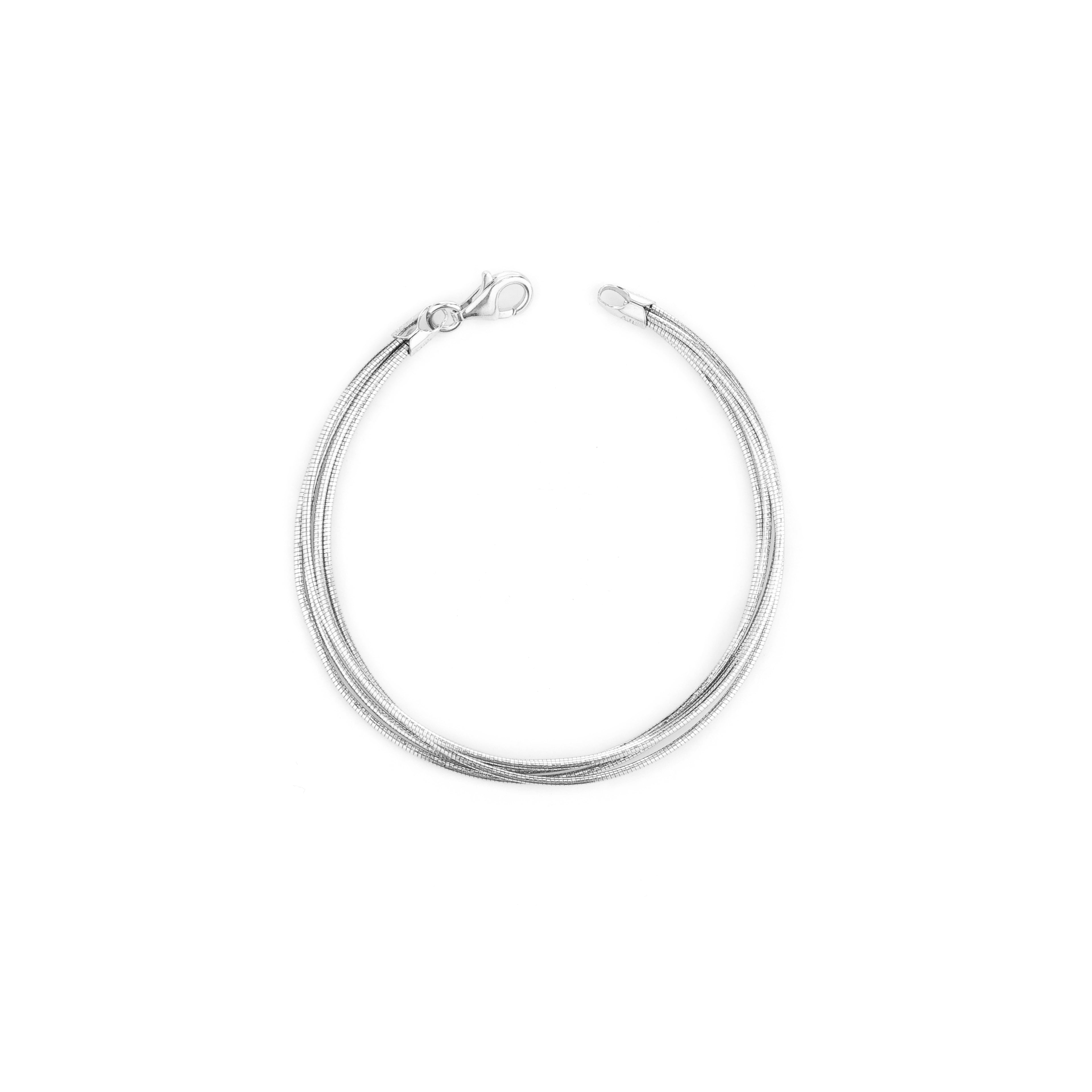 Italian Braclet With Rodium Plated