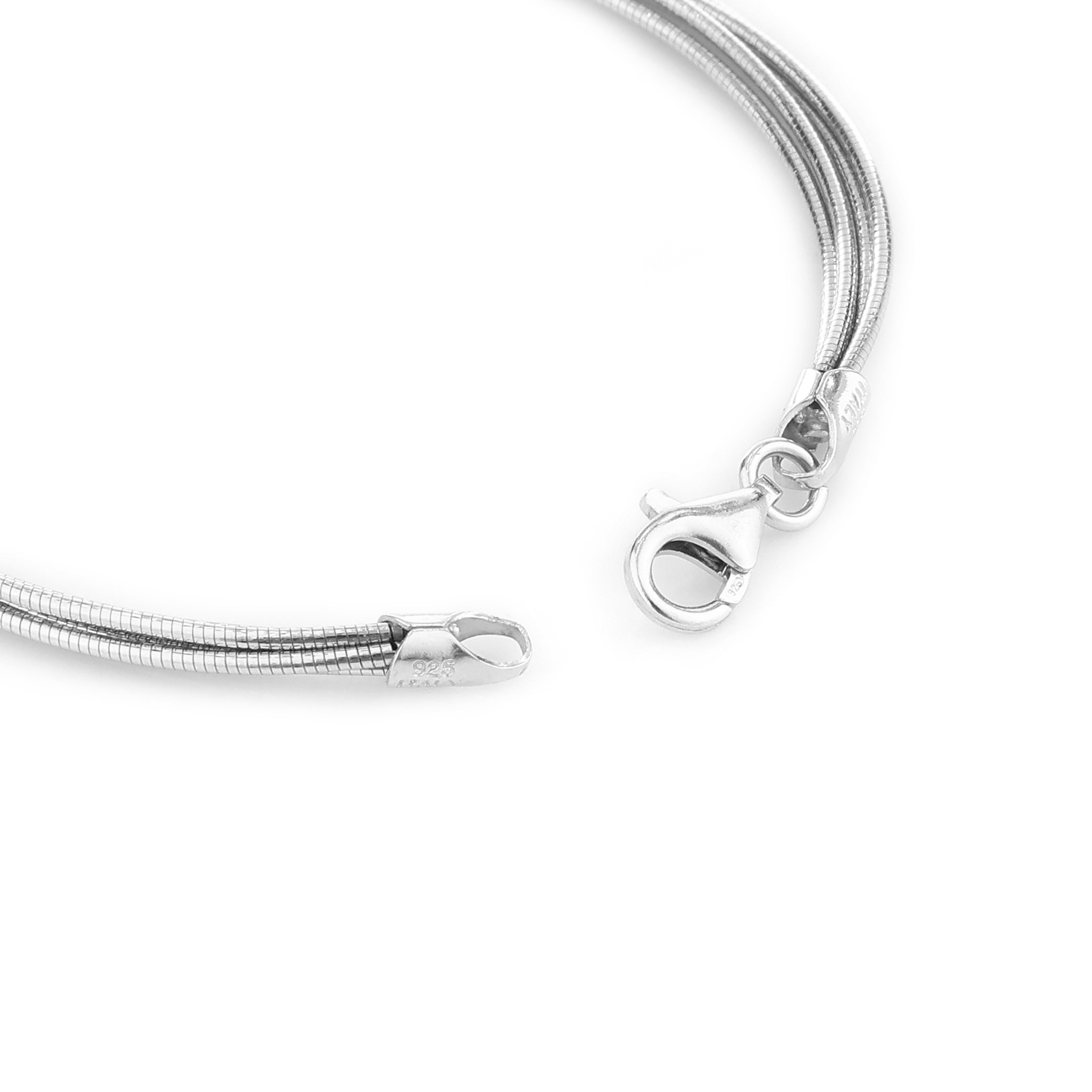 Italian Braclet With Rodium Plated