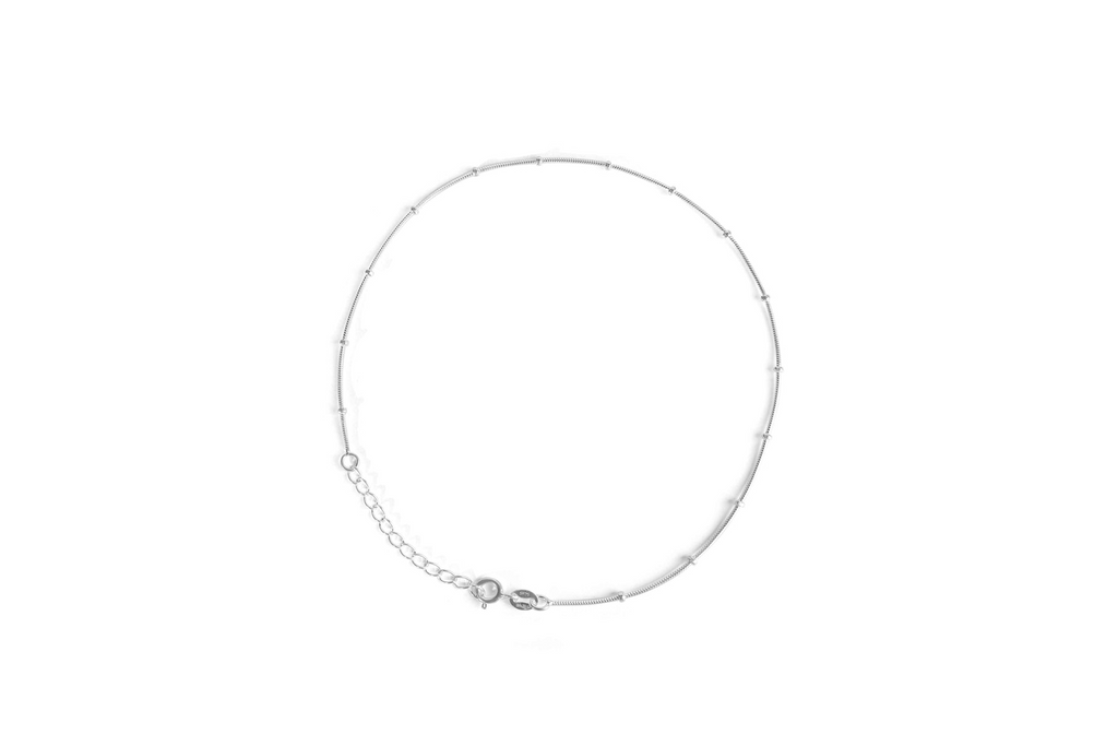Classic Silver Ball Anklet