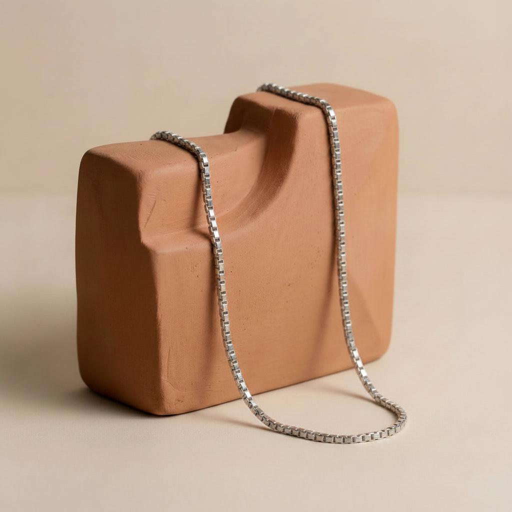 Clean Geometry Silver Chain