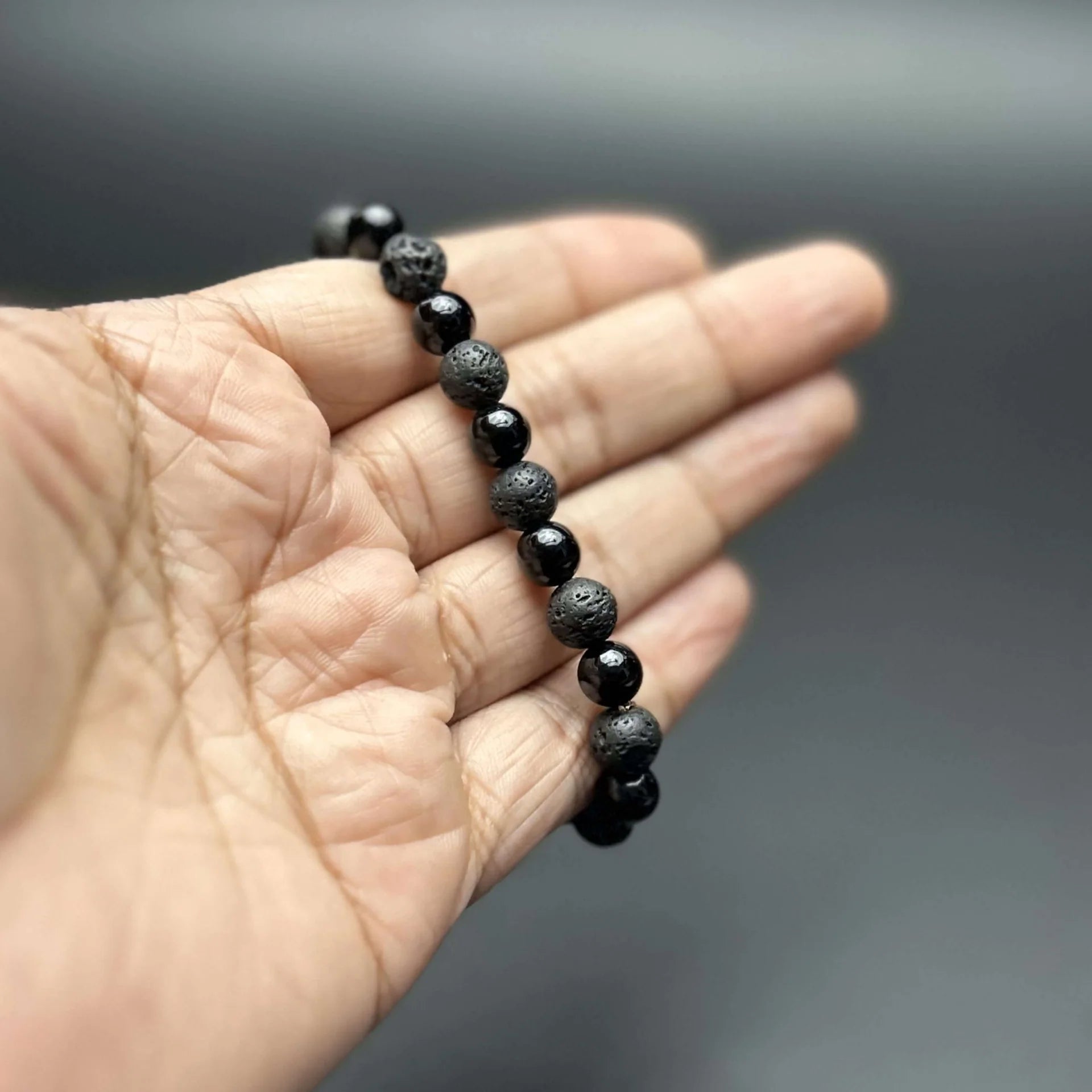 Lava and Black Onyx Bracelet