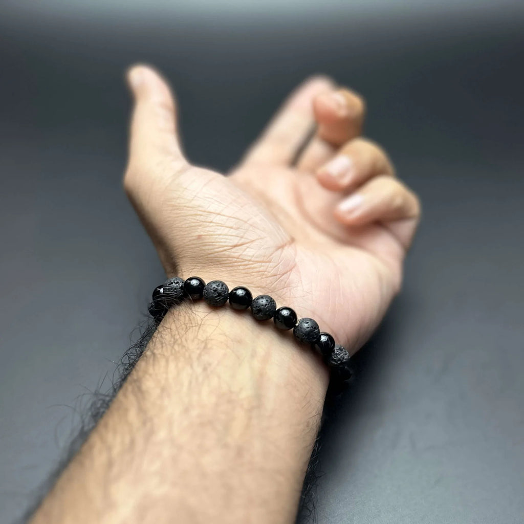 Lava and Black Onyx Bracelet