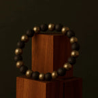 Pyrite and Lava Stone Bracelet
