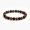 Rudraksh and Lava Stone Bracelet