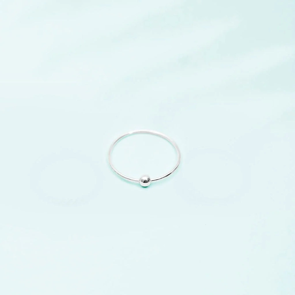 Pure Silver Single Bead Nose Pin